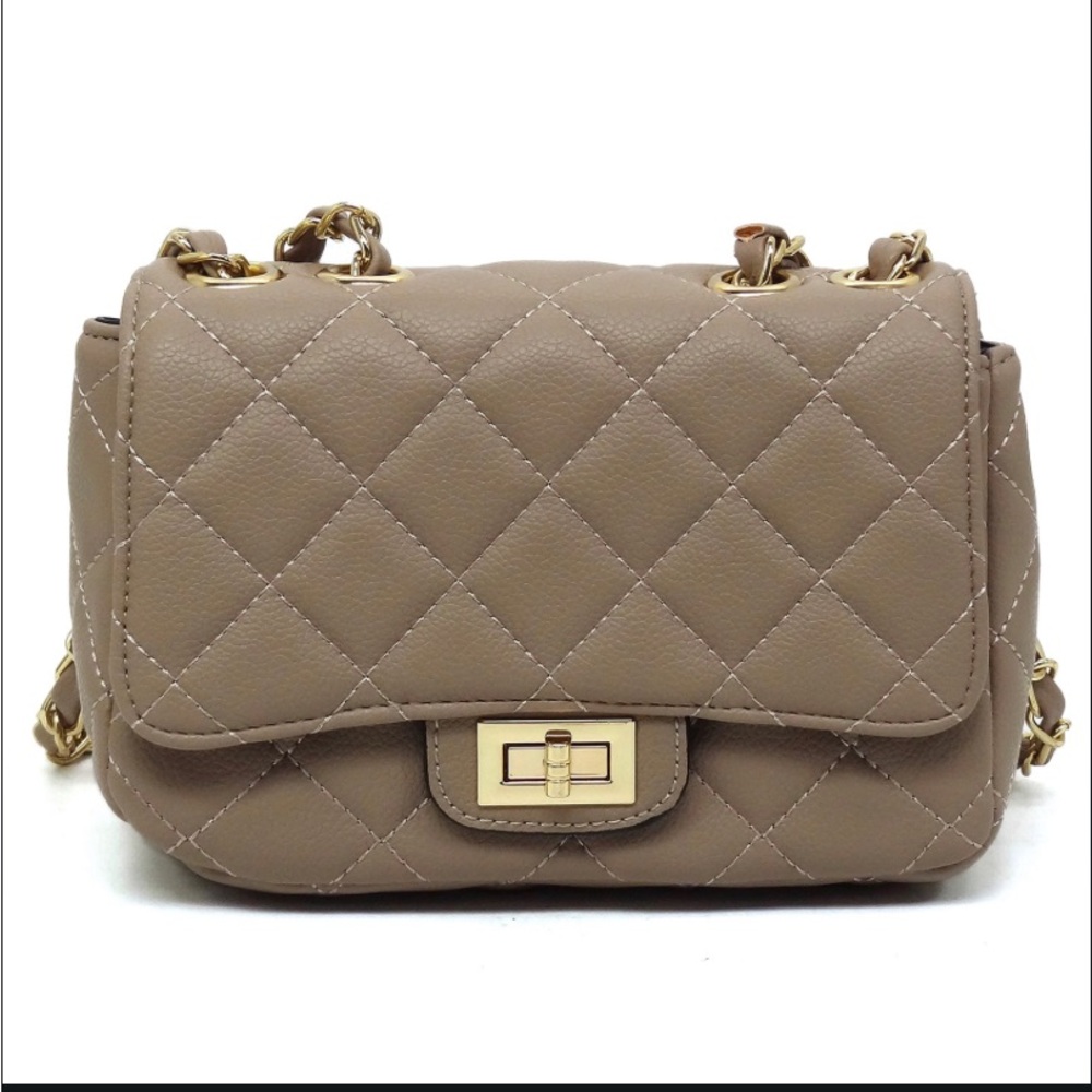 Quilted Tan Mini Bag